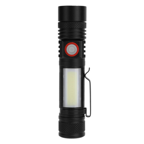 Rechargeable COB LED Work Light Flashlight with Magnetic Base, Zoom Beam, USB Charging for Camping