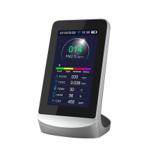 WiFi Air Quality Monitor with CO2 PM2.5 Sensor, Formaldehyde and TVOC LCD Display for Indoor Use