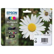 Epson 18 Daisy Genuine Multipack, 4-colours Ink Cartridges, Claria Home Ink