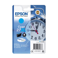 Epson 27XL Cyan Alarm Clock High Yield Genuine, DuraBrite Ultra Ink Cartridge, XL High Capacity