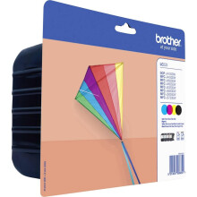 Brother LC-223BK/LC-223C/LC-223M/LC-223Y Inkjet Cartridges, Black/Cyan/Magenta/Yellow, Multi-Pack, Standard Yield, Includes 4 x Inkjet Cartridges, Ge