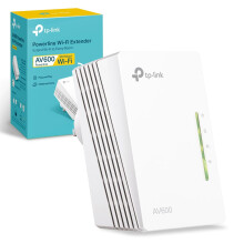 TP-Link TL-WPA4220 AV600 Add-On Powerline Adapter, 2-Port Single N300 WiFi Extender Booster, Speeds up to 600Mbps, 2x Ethernet Ports, One-Touch Wi-Fi