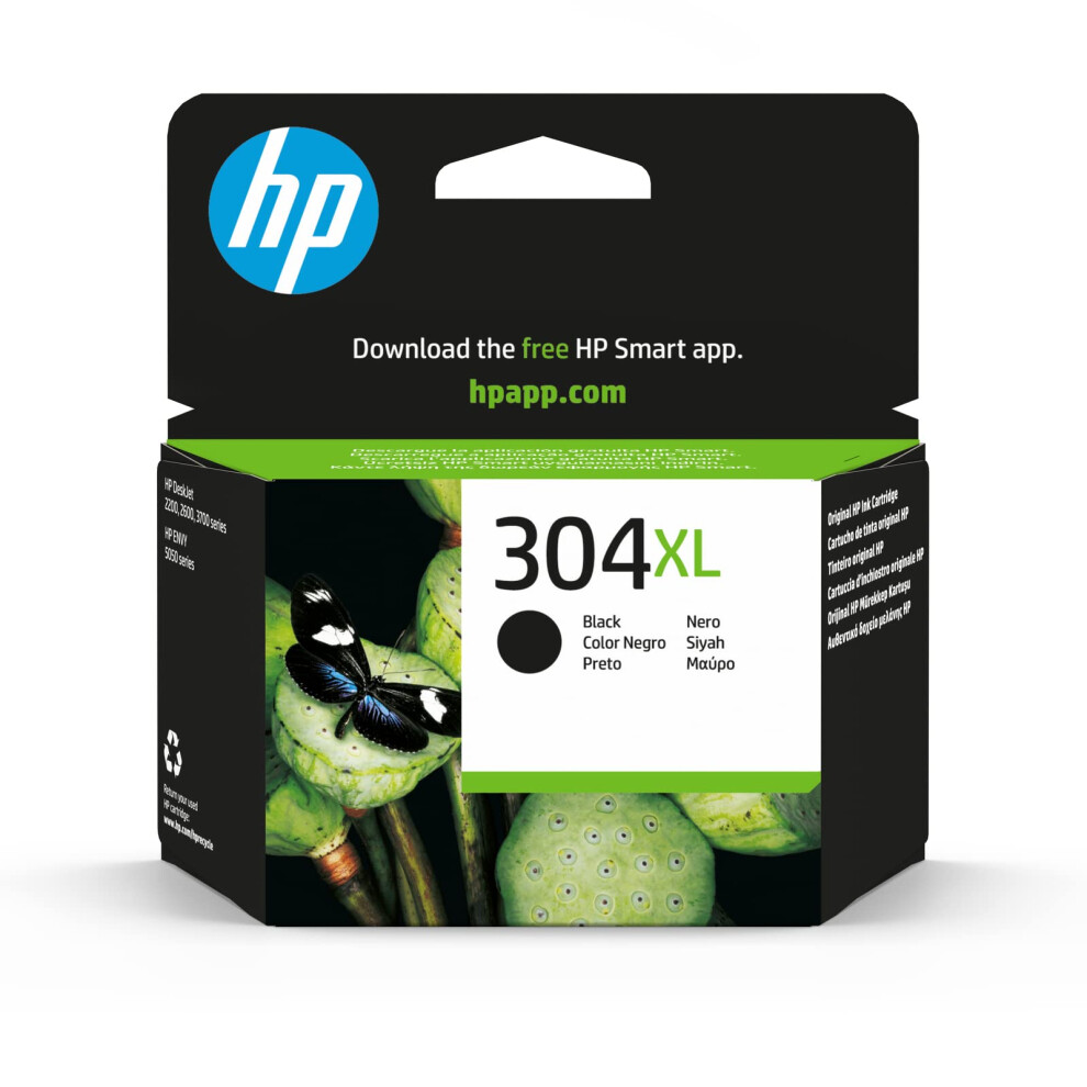 Photos - Printer Part HP N9K08AE 304XL High Yield Original Ink Cartridge, Black, Packaging may vary, Pack of 1