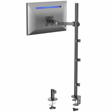 VIVO Extra Tall Single Monitor Desk Mount Stand 39 inch Pole. Features Full Adjustability - Tilt and Articulation, Holds 13 to 32