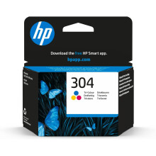 HP N9K05AE 304 Original Ink Cartridge, Tri-Color, (Pack of 1)