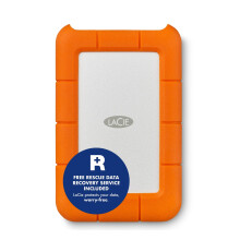 LaCie Rugged USB-C 2TB, Portable External Hard Drive, for PC Mac iPad & iPhone, Data Rescue Services (STFR2000800)