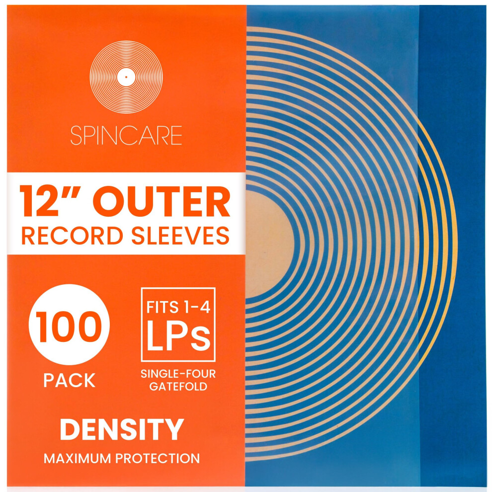 100X 12 Inch Uv Protection Outer Vinyl Record Sleeves | Spincare Density Single & Double Album Lp Protective Sleeve | Strong Polye 62470216