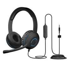 Cyber Acoustics 3.5mm Stereo Headset (AC-5002) with Noise-Canceling Microphone for PCs, Tablets, and Cell Phones in The Classroom