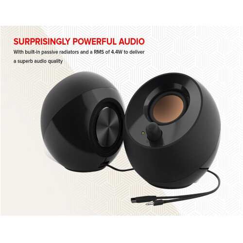CREATIVE Pebble Modern 2.0 USB-powered Desktop Speaker System, black 2