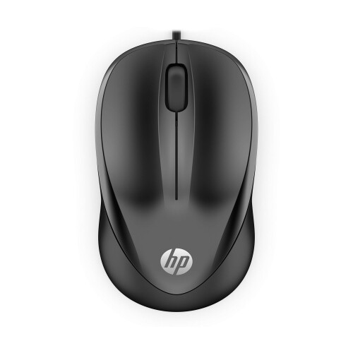 HP HP Wired Mouse 1000 | USB Type-A | Multi-Surface Technology | 1200 DPI Optical Sensor | 3 buttons and scroll wheel | Ambidextrous | Contoured Comfort
