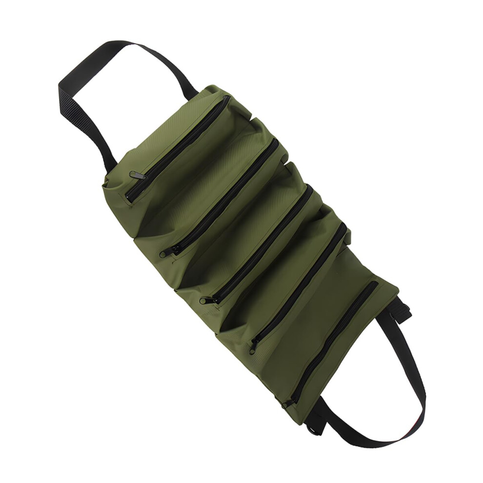 Car Back Seat Organizer Waterproof Oxford Cloth Multipocket Storage Bag With Zipper Pockets Green 9092120398625