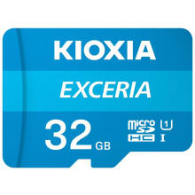 KIOXIA 32GB EXCERIA microSD Memory Card U1 Class 10 100MBs Max Read Speed, Full HD Video Recording