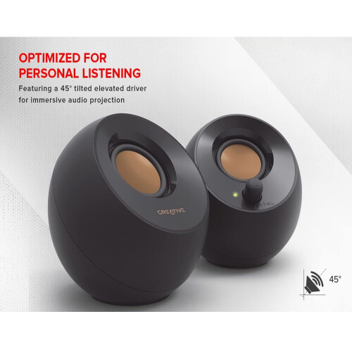 CREATIVE Pebble Modern 2.0 USB-powered Desktop Speaker System, black 1
