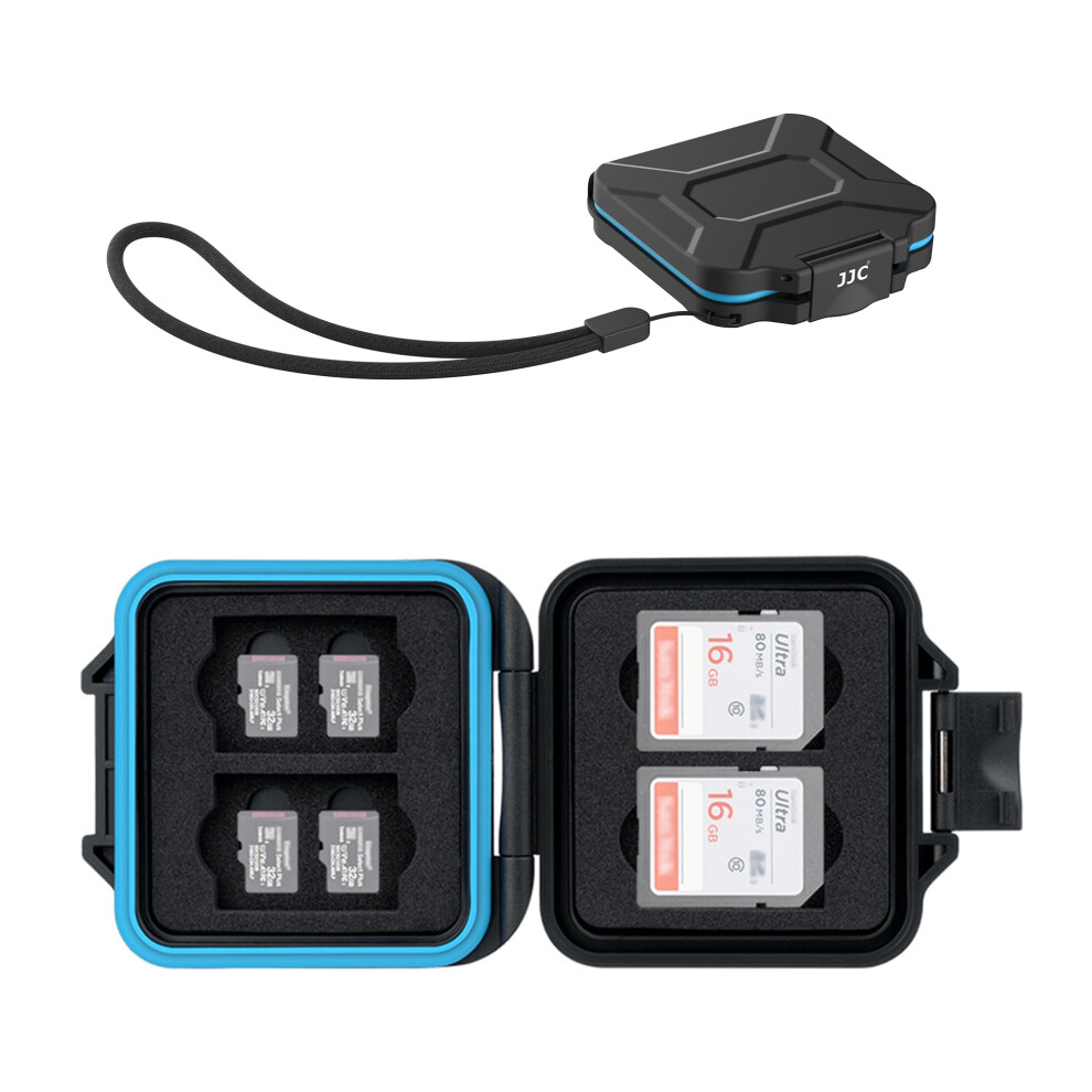 Jjc Slim 12 Slots Memory Card Case For 4 Sd Sdxc Sdhc Cards And 8 Micro Sd Micro Sdxc Micro Sdhc Tf Cards Water Resistant Shockpro 70331943