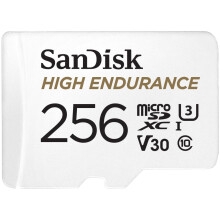 SanDisk 256GB High Endurance microSDXC card for IP cams & dash cams +