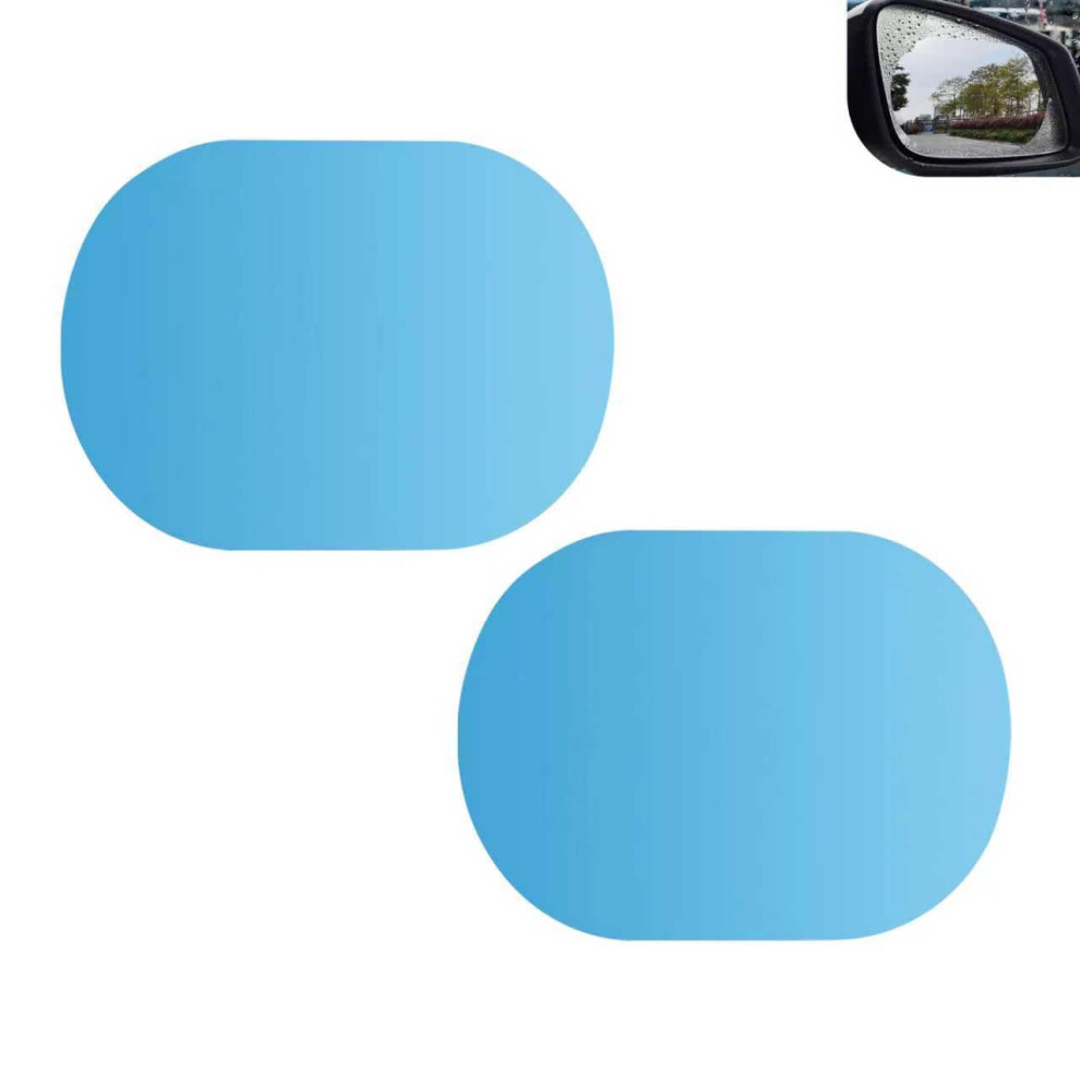 2 Pcs Car Rearview Mirror Rainproof Film, Oval Antiglare Waterproof Protective Film For Clear Vision 9455672889902