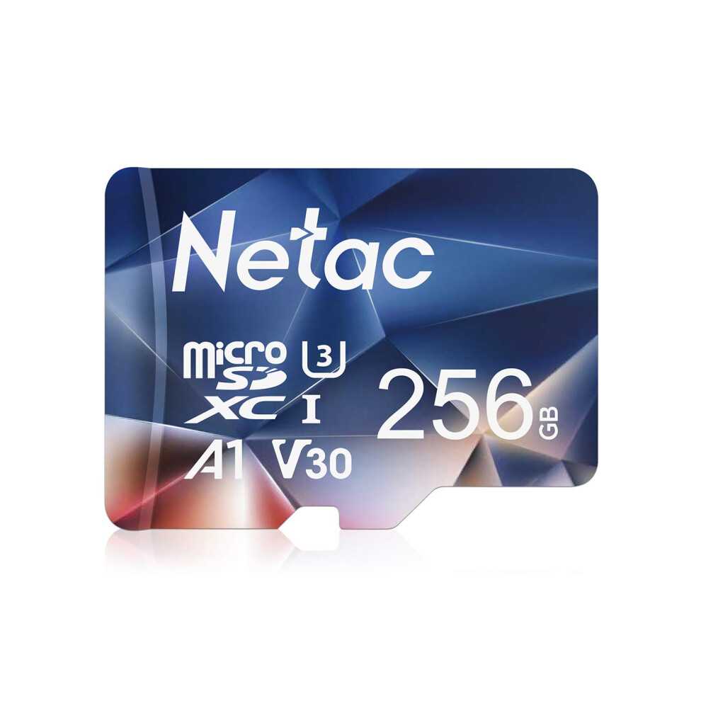Photos - Memory Card Netac 256GB MicroSDXC , Micro SD Card, 4K Full HD Video Recording, UHS-I, C10, U3, A1, V30, for Camera, Smartphon 