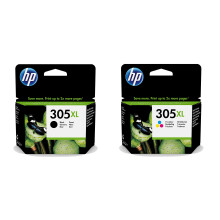 HP 6ZA94AE 305XL High Yield Original Ink Cartridges, Black/Tri-Colour, Multipack,Dual Pack (High Yield)