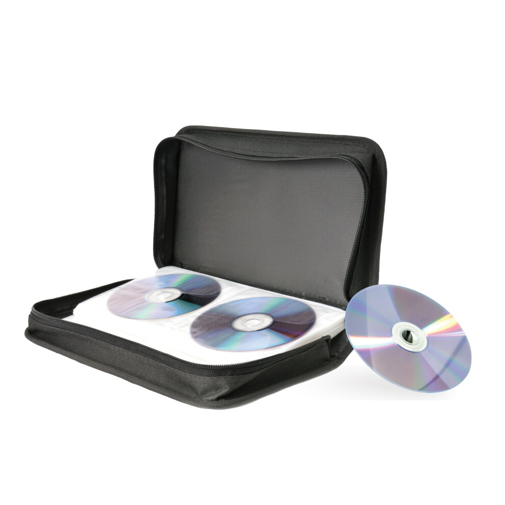 Groov E 120-Disc Portable Cd Wallet - Cd Holder Case With Protective Sleeves, Scratch & Dust Protection - Black 60438584