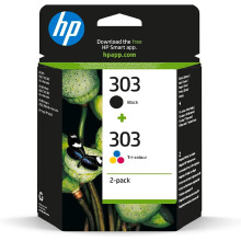 HP 303 Black/Tri-color Original Ink Printer Cartridges Combo (3YM92AE) - Works with: HP ENVY Photo 6220, 6230, 6234, 7120, 7134, 7