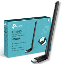 TP-Link Archer T3U Plus AC1300 USB WiFi Dongle Black, Dual Band 3.0 USB WiFi Dongle for PC, Two High-Gain Antennas Built in One, MU-MIMO, Windows 11/