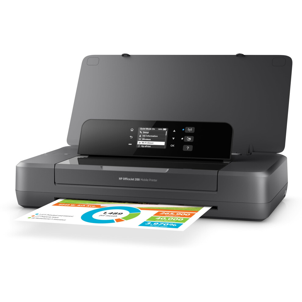 Hp 2M32h38 Officejet 200 Colour Wireless Mobile Printer, Black