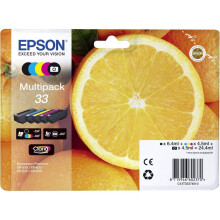 Epson 33 Oranges Genuine Multipack, 4 - colours Ink Cartridges, Claria Premium Ink, Five Color
