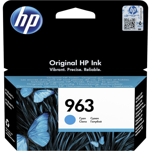 HP HP 3JA23AE 963 Original Ink Cartridge, Cyan, Single Pack