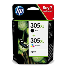 HP 6ZA94AE 305XL High Yield Black Tri-Colour Original Ink Cartridge Set