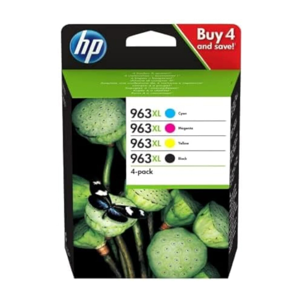 Hp 963 Xl 3Yp35ae, Set Of 4 Original Cartridges For Officejet Pro 9010, Officejet Pro 9012, Officejet Pro 9015