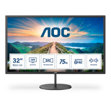 AOC Q32V4 - 32 inch QHD Monitor, 75Hz, 4ms, IPS, Adaptive Sync , speakers , FlickerFree (2560x1440@ 75Hz, 250 cd/m², HDMI 1.4 x 2,