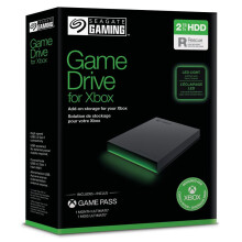 Seagate Game Drive for Xbox 2TB, External Hard Drive Portable, USB 3.2 Gen 1, Black with built-in green LED bar, Xbox Certified, D