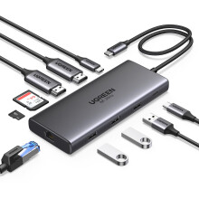 UGREEN Docking Station, Revodok Pro 210 USB C Hub (10-in-1) with Dual 4K@60Hz, Single 8K@30Hz, Gigabit Ethernet, 100W PD, 4x 5Gbps