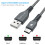 TECHGEAR USB A to USB C 2M Long STRONG Durable Braided Charging Data Cable Type C Compatible with iPad A16 11th/10th Generation, i 3