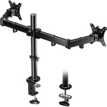 BONTEC Dual Monitor Stand for Desk, Arm Desk Mount for 13-32in Screens, Supports 10 kg per Arm, Adjustable Height 410 mm, Tilt 45