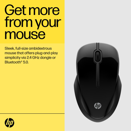 HP HP 250 Dual Mouse | For Computer or Laptop | Multi-OS & Device Compatibility | Dual-Mode 2.4 GHZ or Bluetooth Connectivity | Multi-Surface Technology 1