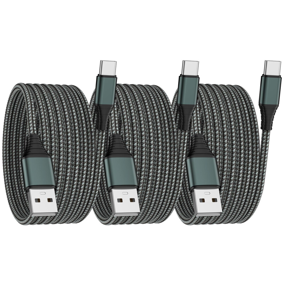 Tigojh Usb C Cable 3-Pack(2M/2M/2M), Usb A To Usbc Fast Charger Cord Nylon Braided Compatible With 16/15/Plus/Pro/Pro Maxï¼Galaxy S 60098931