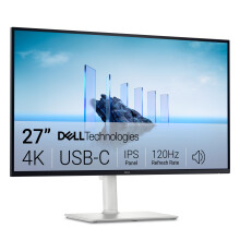 Dell 27 Plus USB-C Monitor - S2725QC, 4K UHD (3840x2160), 120Hz, IPS, 4ms, AMD FreeSync Premium, 99% sRGB, Height Adjust, Built-in Speakers, 2 USB-C,