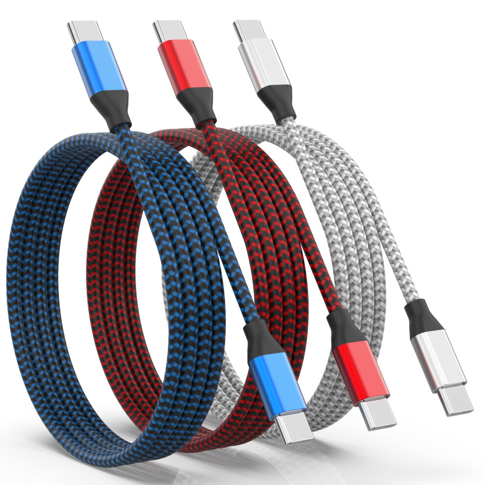 Usb C Charger Cable 3Pack 6Ft Nylon Braided Usb-C To Usb-C Cable 60W (3A) Type C Charger Cord Fast Charging For Iphone 17 16 15 Pr 96485644
