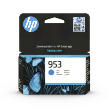 HP F6U12AE 953 Original Ink Cartridge, Cyan, Pack of 1