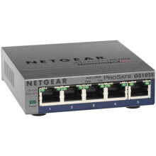 NETGEAR 5 Port Gigabit Ethernet Switch (GS105E) | Managed Network Switch | Ethernet Splitter | Desktop or Wall Mount