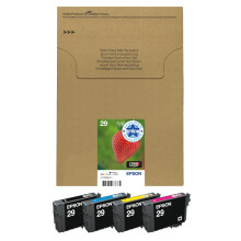 Epson 29 Strawberry Genuine Multipack, Eco-Friendly Packaging, 4-colours Ink Cartridges, Claria Home Ink