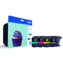 Brother LC-123BK/LC-123C/LC-123M/LC-123Y Inkjet Cartridges, Black/Cyan/Magenta/Yellow, Multi-Pack, High Yield, Includes 4 x Inkjet