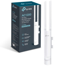 TP-Link EAP225-Outdoor AC1200 WiFi 5 Access Point, Support PoE MU-MIMO,Gigabit Wireless Access Points, Omada Mesh, Seamless Roaming, Optimal for Gard