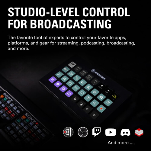 Elgato Stream Deck XL – Advanced Studio Controller, 32 macro keys, trigger actions in apps and software like OBS, Twitch, YouTube 1
