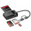 SDCard Reader, Multi-Format Memory Card Reader 4-in-1 usb C USB 3.0 Dual Connector Adapter Supports SD, MS, CF, TF, and Micro SD Cards. Compatible wi 1