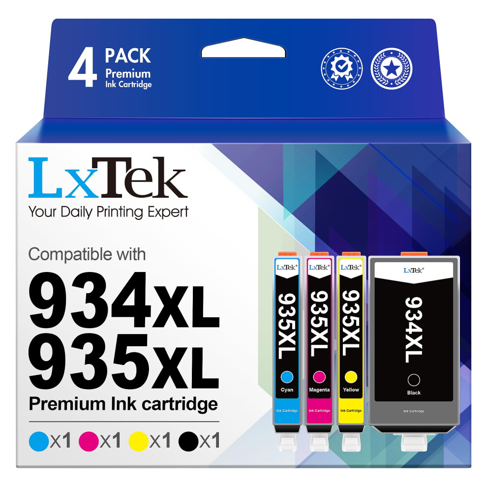 Lxtek 934XL 935Xl Replacement For Hp 934 935 934 Xl 935 Xl Ink Cartridges For Hp Officejet Pro 6230 6830 Officejet 6820 (1 Black, 1 Cyan, 1 Magenta, Blue,Pink,Black 5005033462332