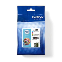 Brother LC-424BK/LC-424C/LC-424M/LC-424Y Inkjet Cartridges, Black/Cyan/Magenta/Yellow, Multi-Pack, includes 4 x Inkjet Cartridges, Brother Genuine Su