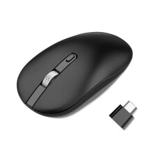 Cimetech Wireless Mouse, Slim Silent Cordless with USB-C Receiver for Laptop, MacBook & Type-C Devices