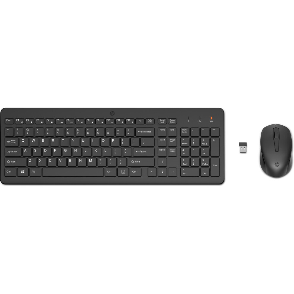 Hp 330 Wireless Keyboard And Mouse Combo | 2.4 Ghz Wireless Connection With Usb Dongle | 12 Function Keys | Ergonomically Designed | 1600 Dpi | Led I